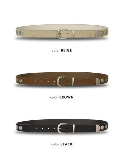 Noble Stud Leather Belt