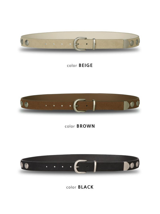 Noble Stud Leather Belt