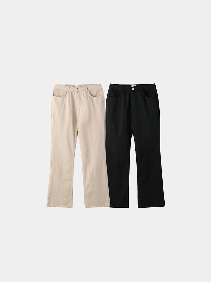 Cope Flare Denim Pants Beige