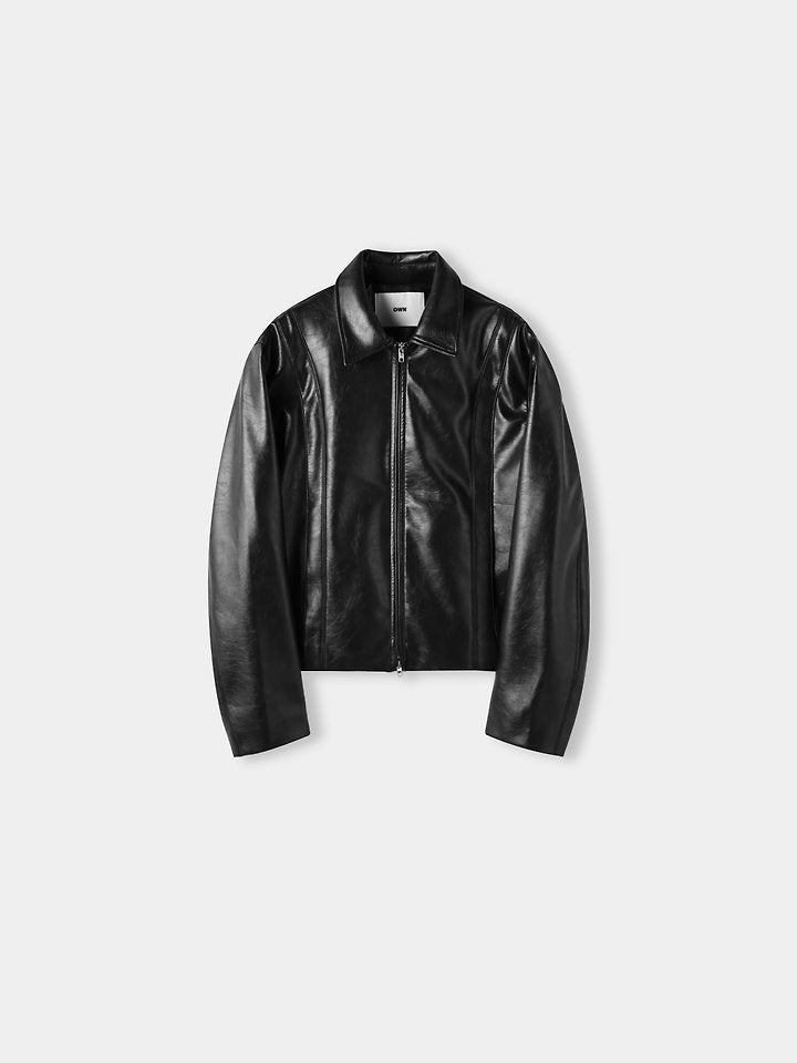 Bucket Pintuck Leather Jacket 3
