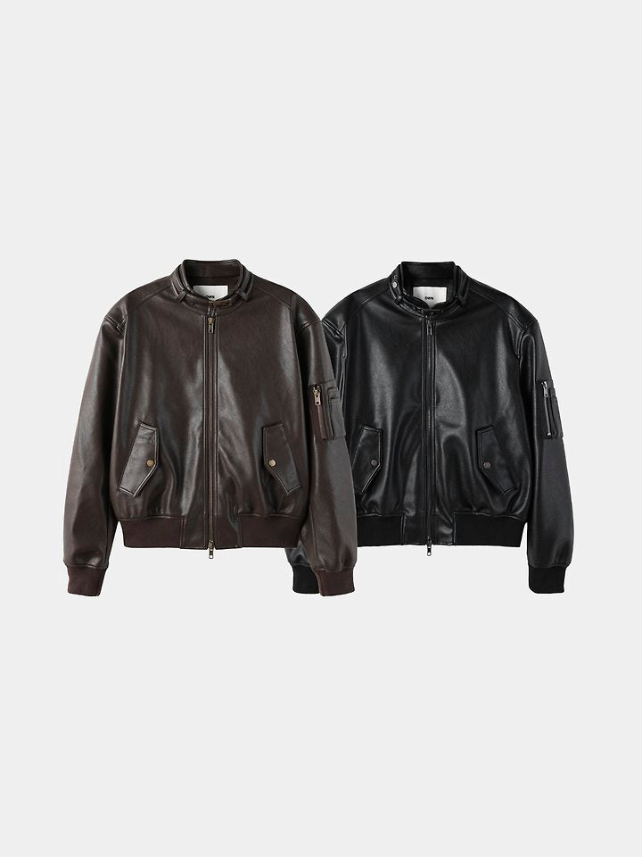 Vane Belt Leather Jacket 1