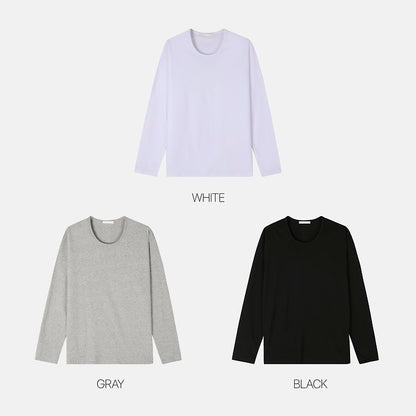 エッセンシャルUネック長袖Tシャツ