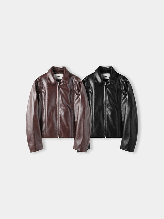 Bucket Pintuck Leather Jacket 1