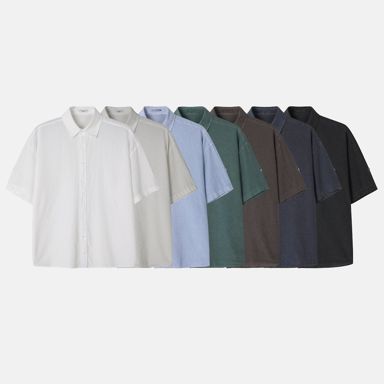 Pigment-Washed Nylon Shirt Jacket