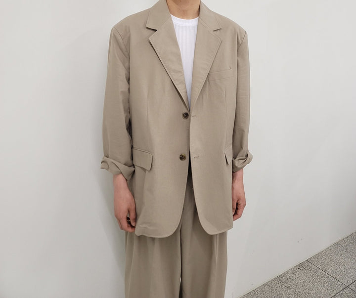 Washed Cotton Linen Daddy Jacket