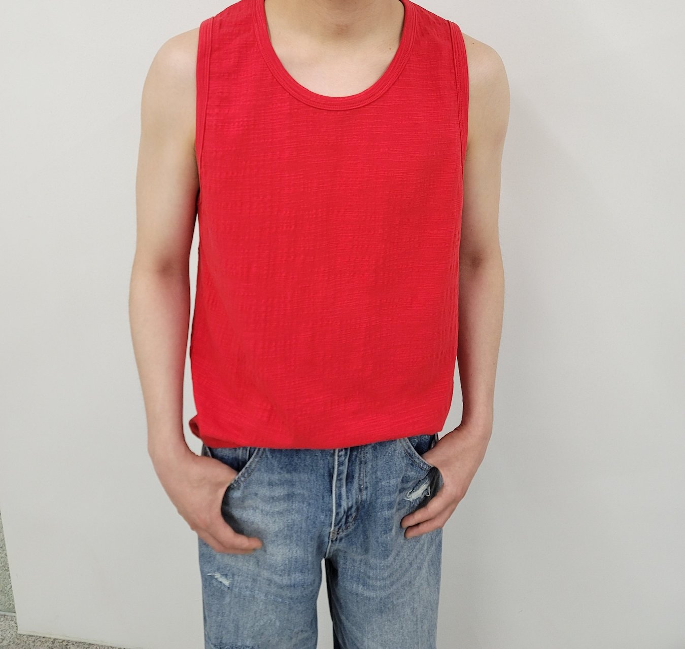 Slub Loose Fit Sleeveless Tee