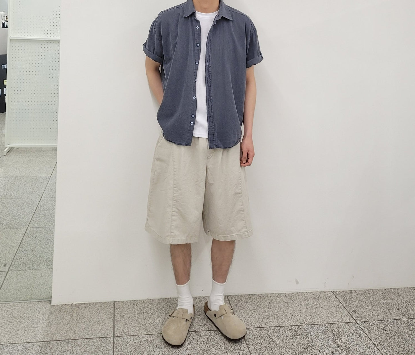 Pigment-Washed Nylon Shirt Jacket