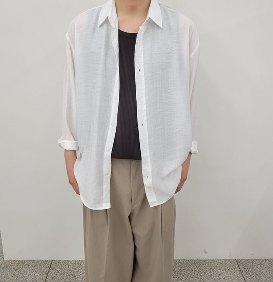 Ribbed Loose-Fit Sleeveless Tee