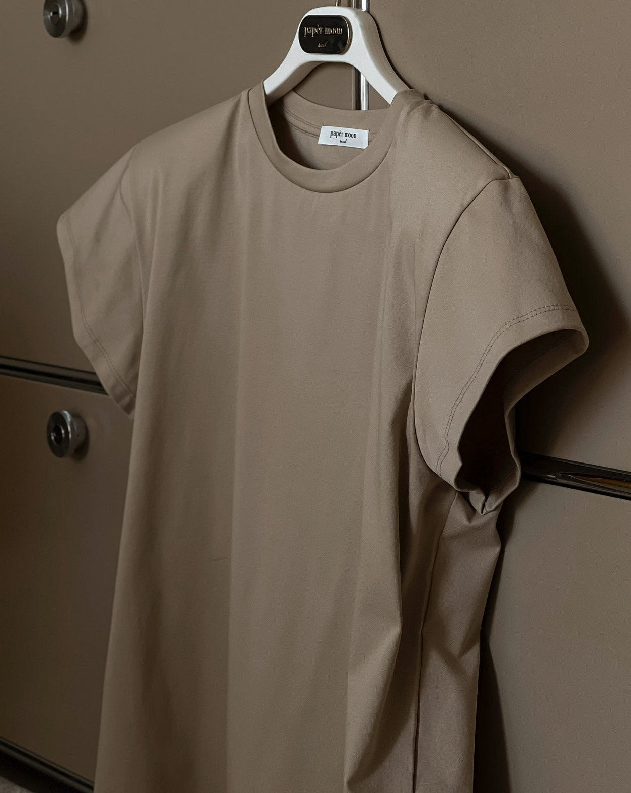 【PAPERMOON 페이퍼 문】SS / Premium Cotton Classic Slim Padded T - Shirt