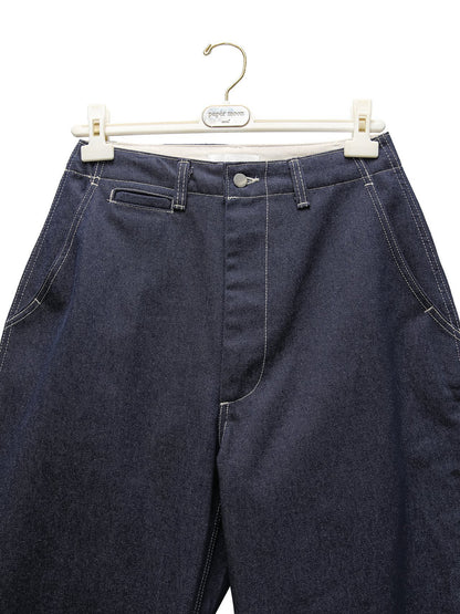 PAPERMOON ペーパームーン ステッチディテールワイドバギーデニムパンツ