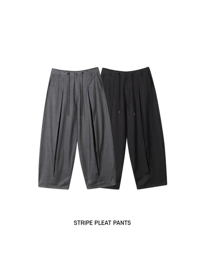 Stripe Pleat Pants