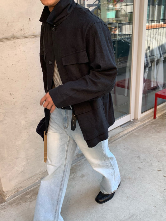 D'Air Linen Military Jacket