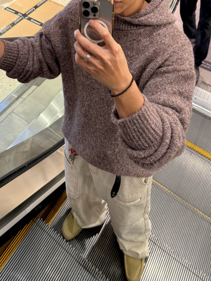 Kink Mohair Hooded Knit