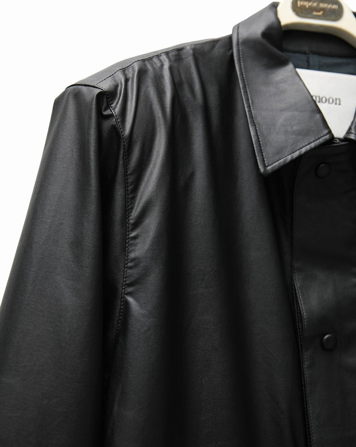 【PAPERMOON ペーパームーン】SS / Oversized Vegan Leather Snap Button Detail Jumpsuit