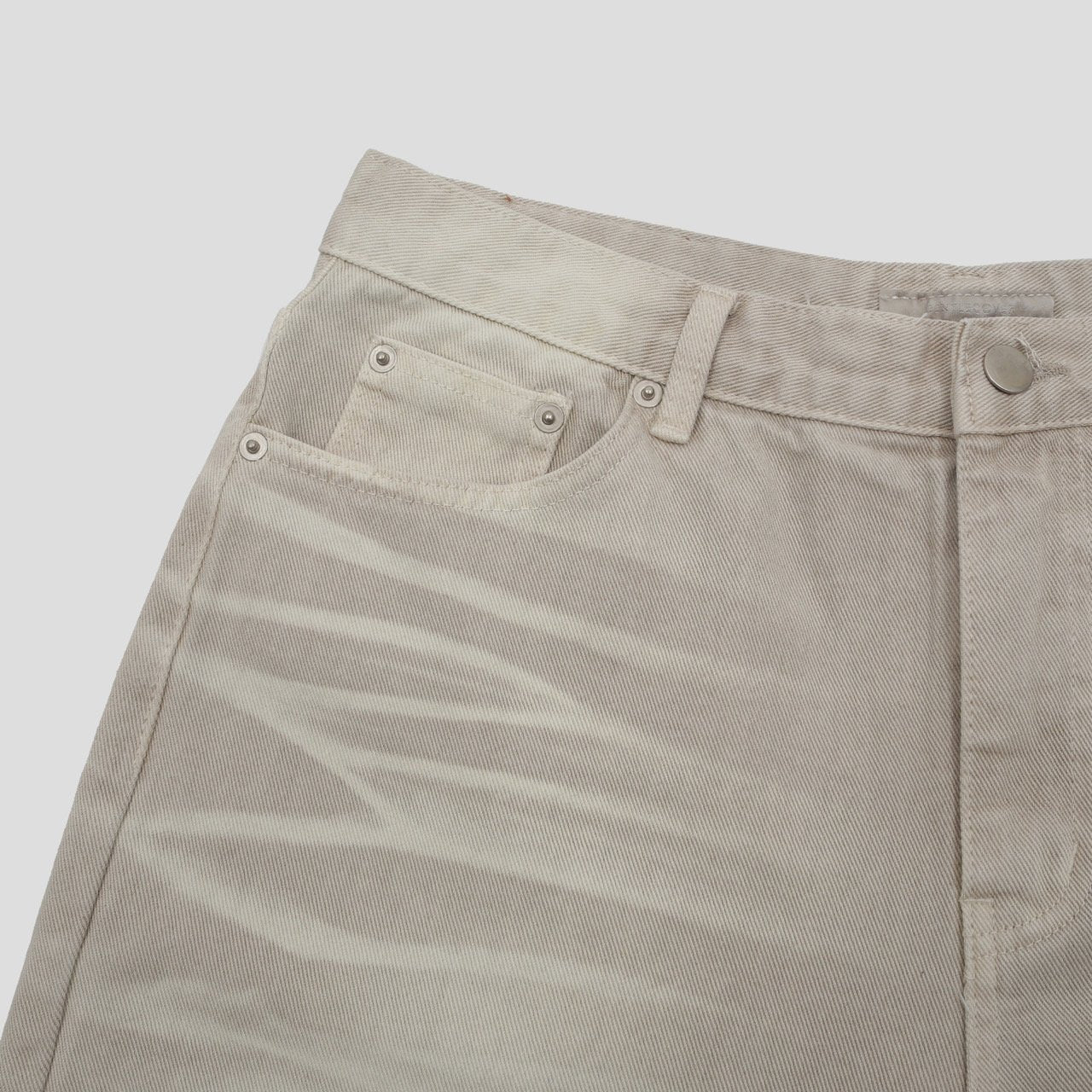 Sand Washed Wide Denim Pants