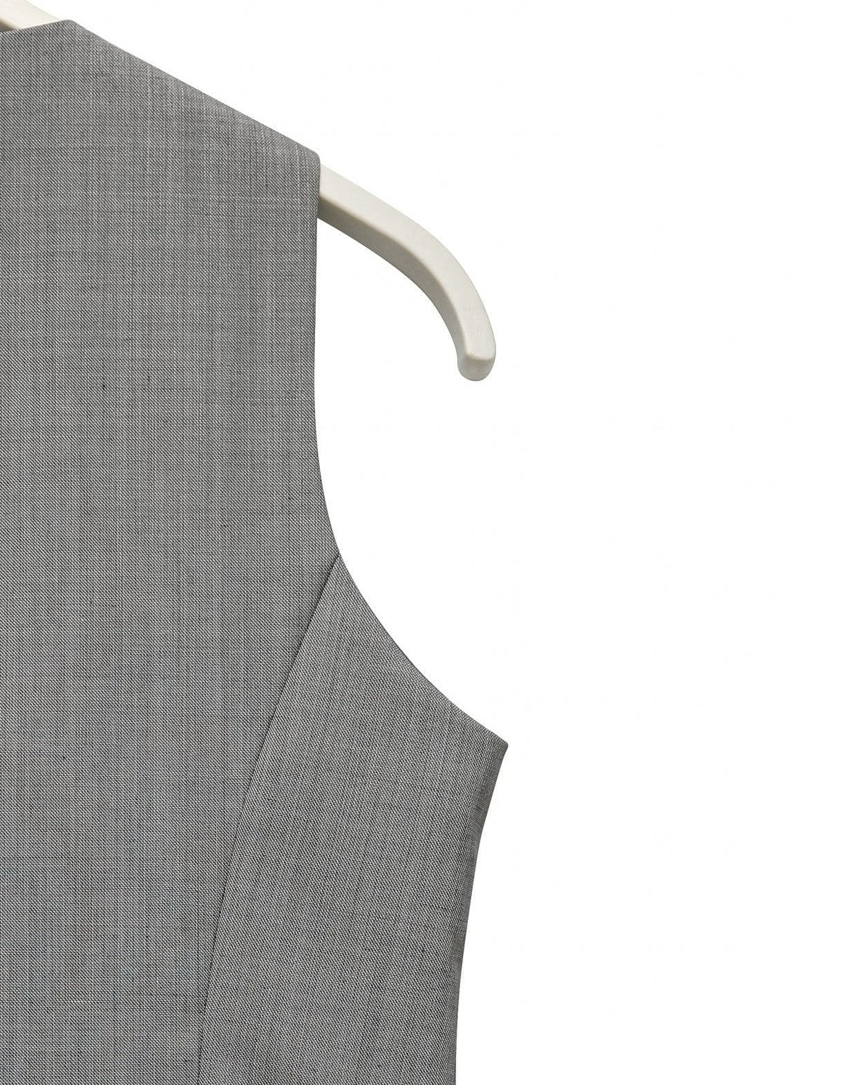 [PAPERMOON] SS / Sharkskin Fabric Tailored Set Up Vest