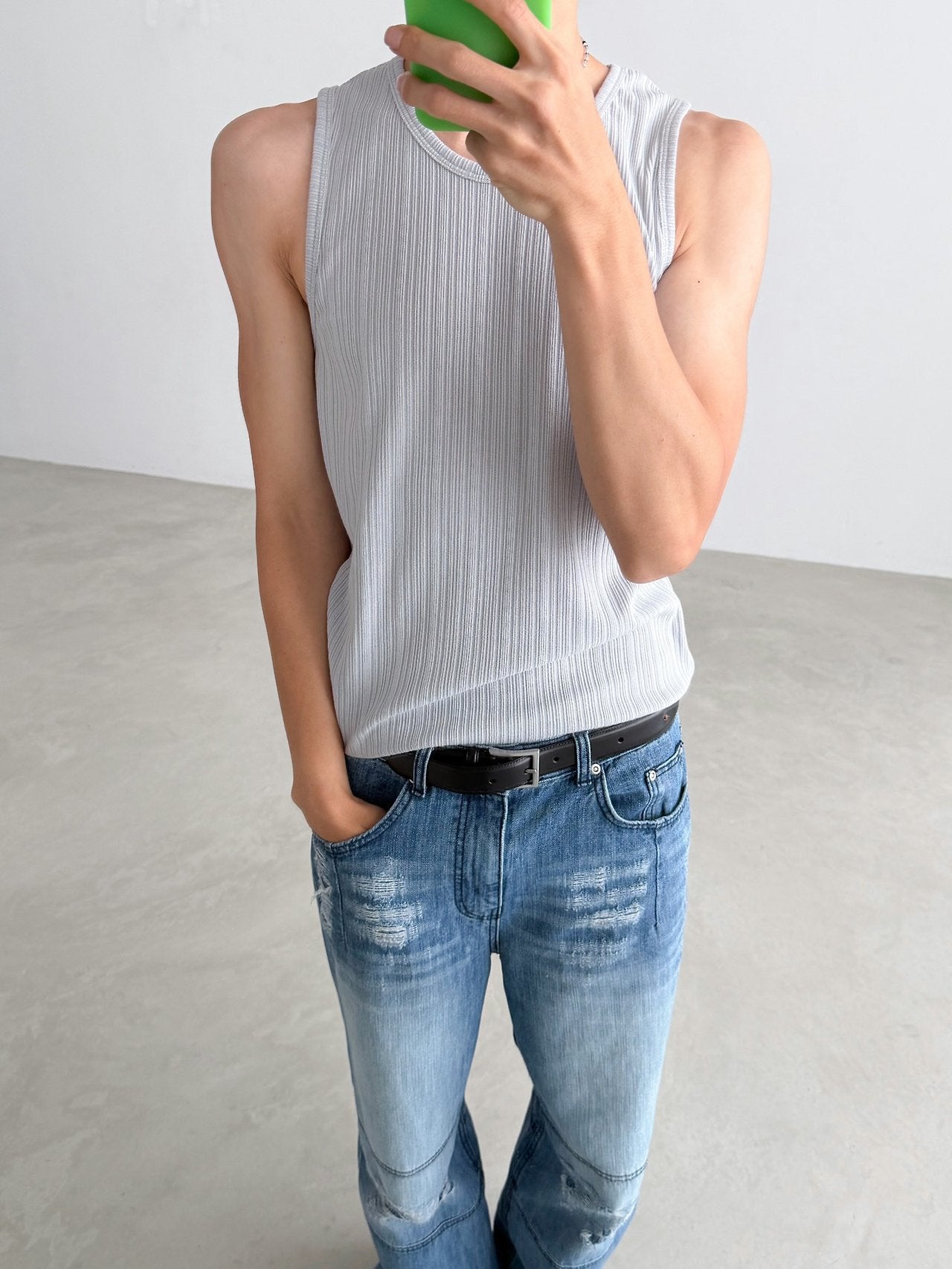 Pigment-Washed Nylon Shirt Jacket