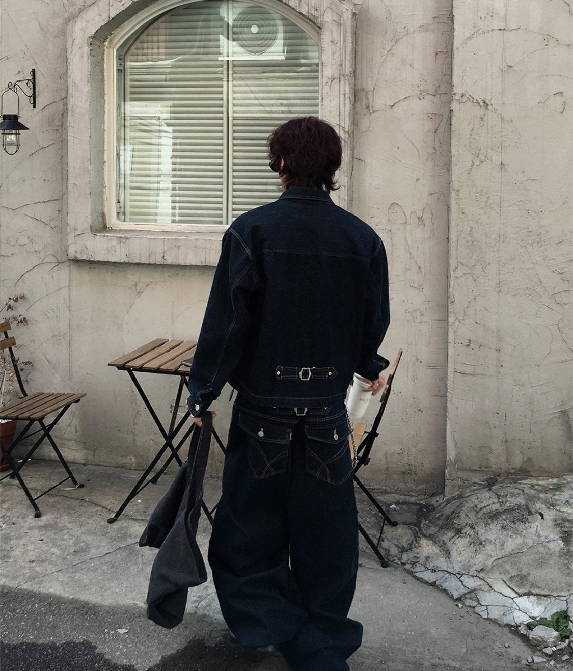 Broad-Stripe Denim Pants