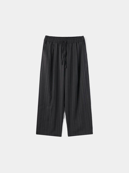 Tone-on-Tone Stripe Banding Slacks