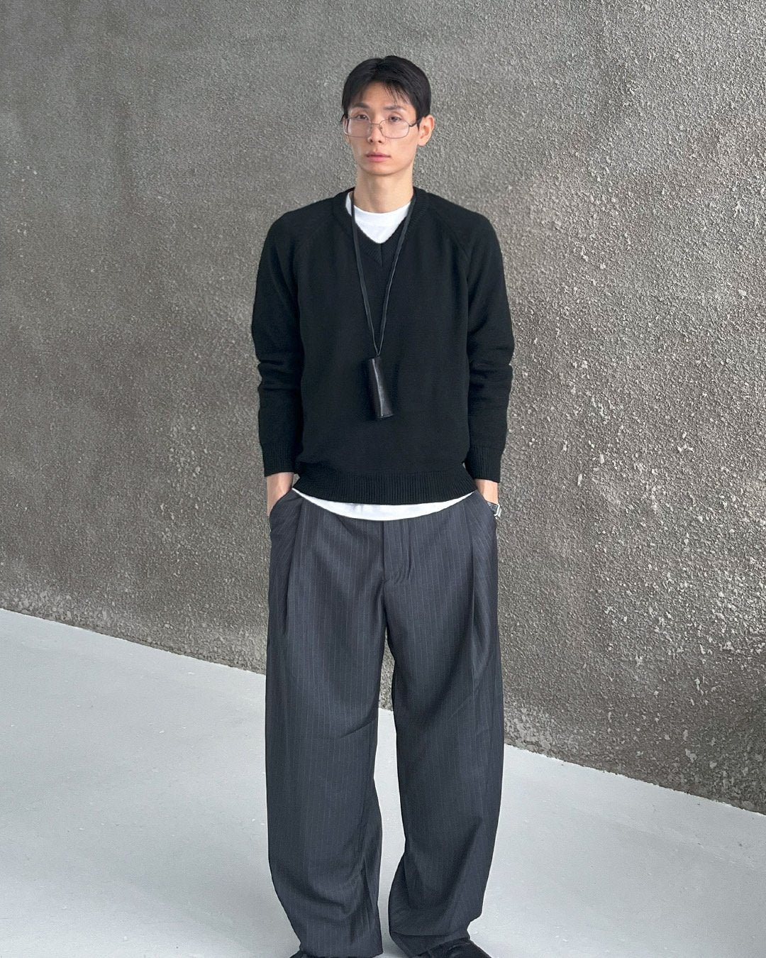 Zegna One-Tuck Curved Slacks
