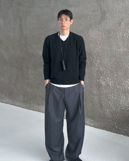 Zegna One-Tuck Curved Slacks
