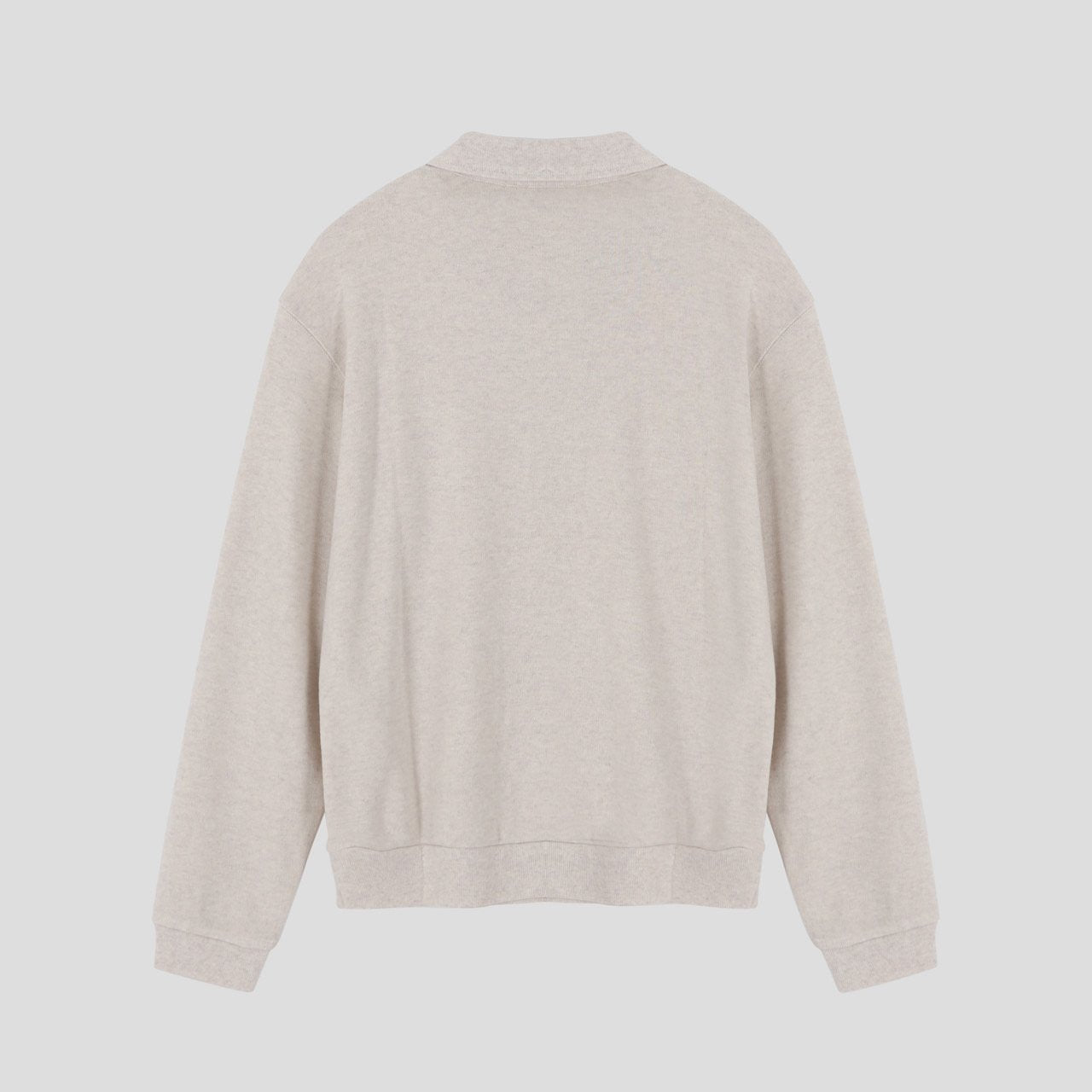 Angora Button-Collar Henley Knit Top