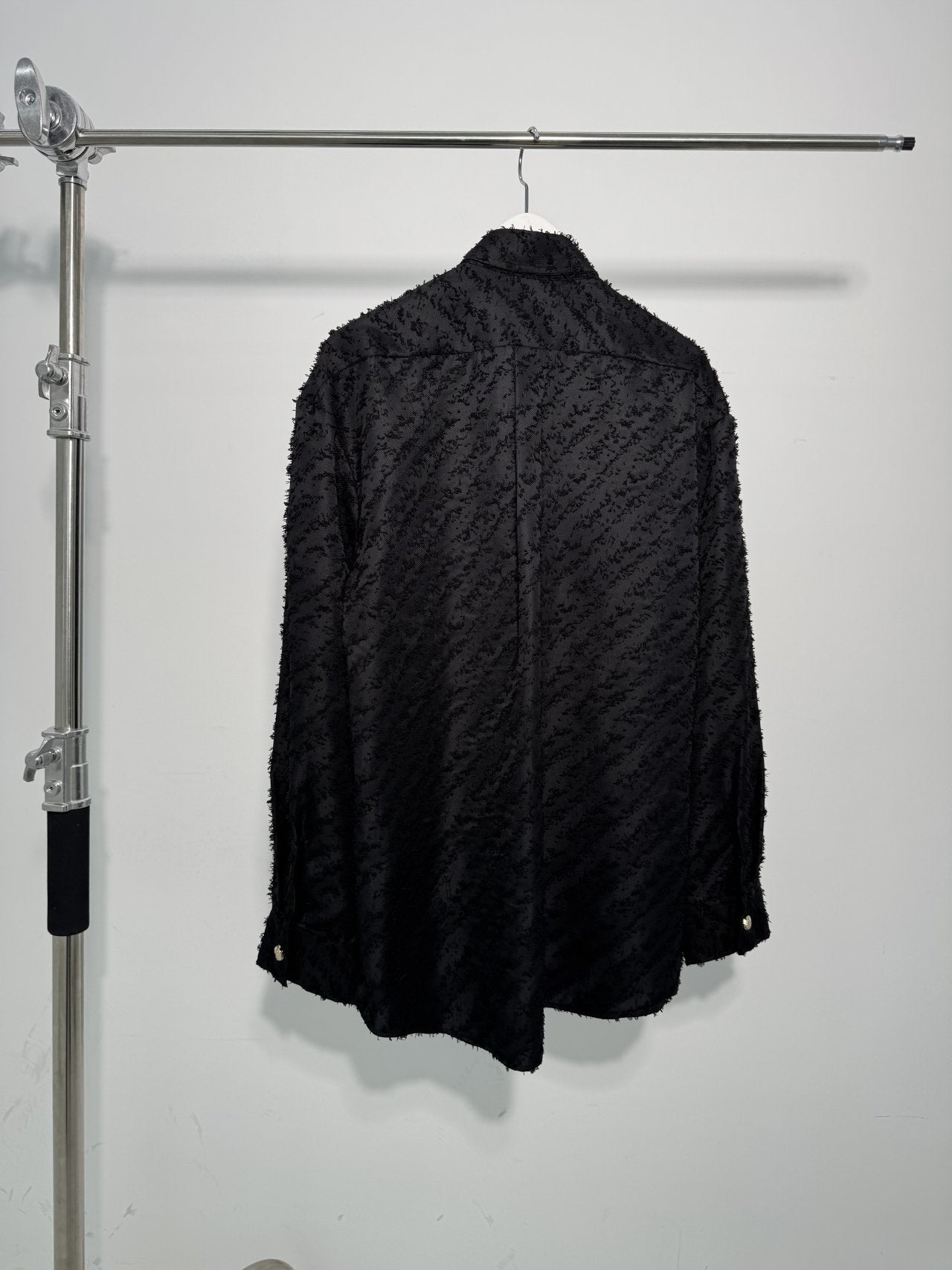 Pigment-Washed Nylon Shirt Jacket