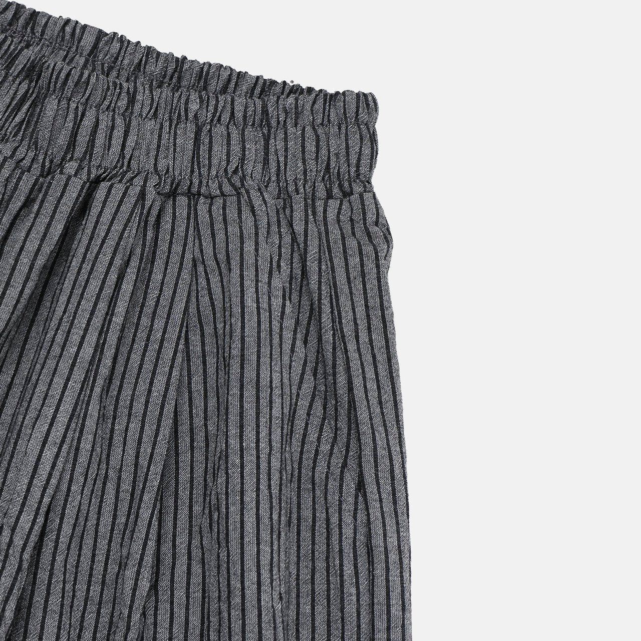 Bulky Fit Stripe Linen Pants