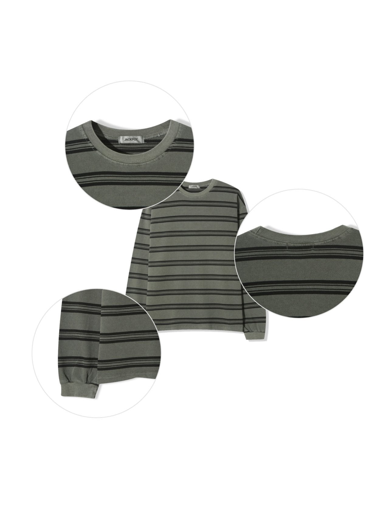 Mini Stripe Pigment Long Sleeve Tee
