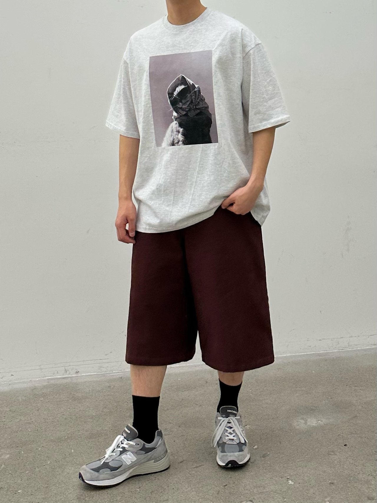 Masked Cat Graphic Tee