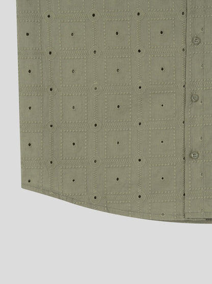 Orbit Eyelet Crop Shirt