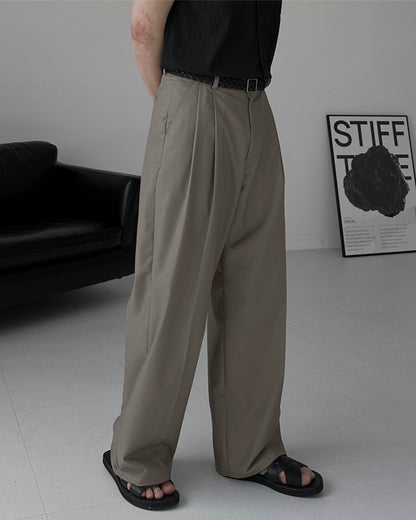 Two-Tuck Balloon Wide Slacks