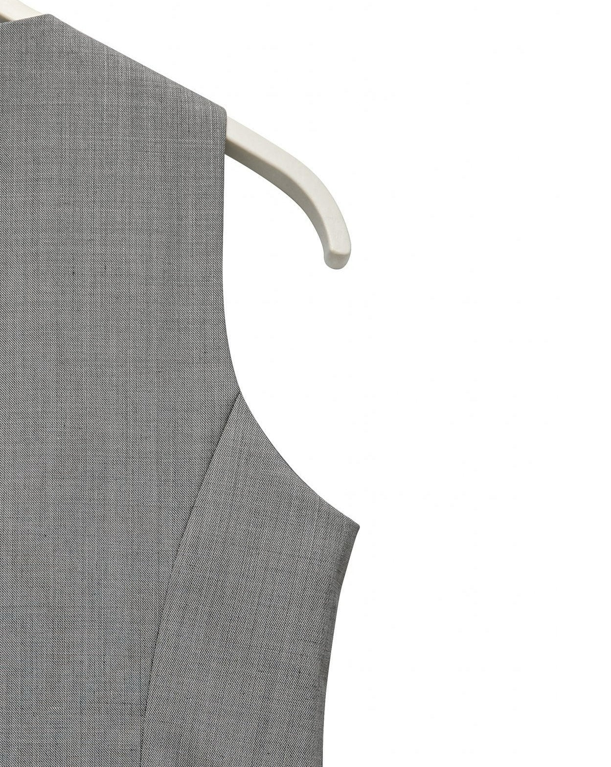 【PAPERMOON 페이퍼 문】SS / Sharkskin Fabric Tailored Set Up Vest