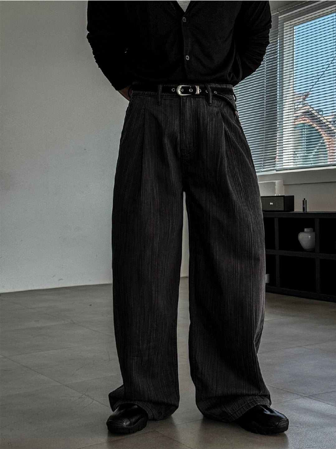 Puckered Wide Pants