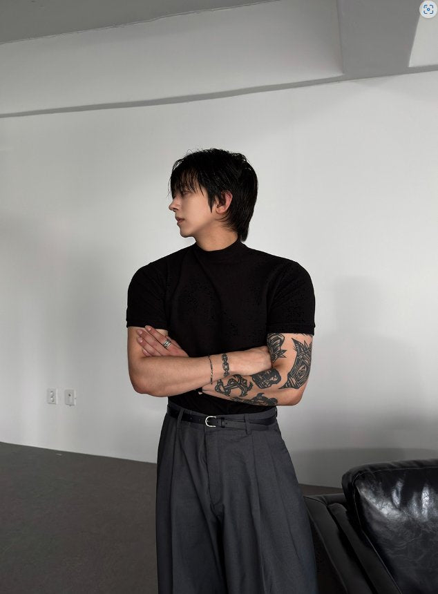 Two-Tuck Balloon Wide Slacks