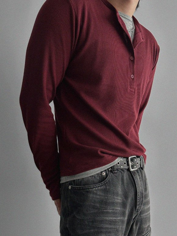 Layered Henryneck T-shirt