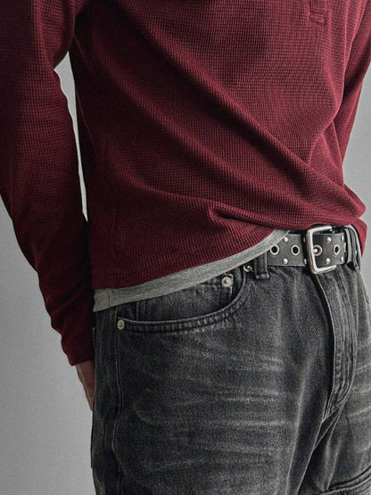 Layered Henryneck T-shirt