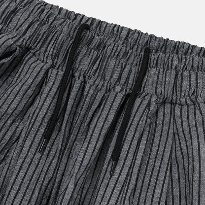Bulky Fit Stripe Linen Pants