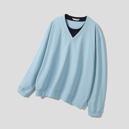 レイヤードVネック長袖Tシャツ