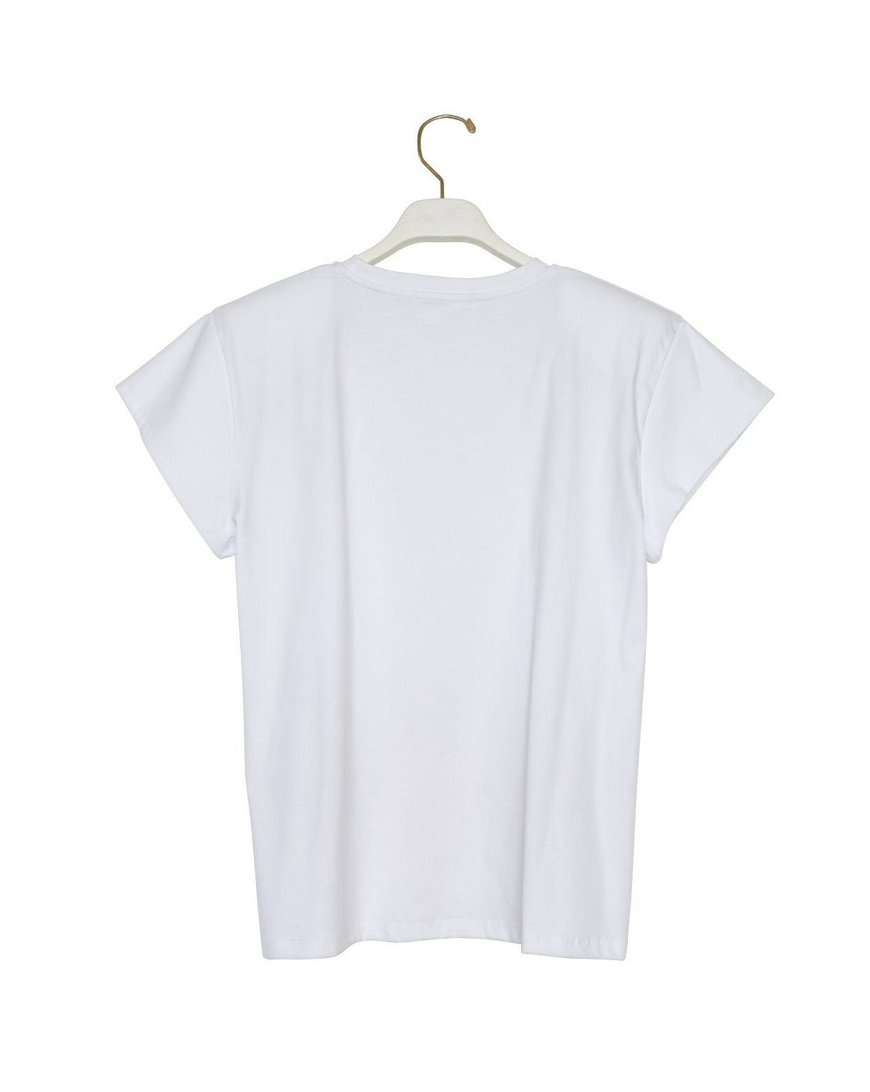 [PAPERMOON] SS / Premium Cotton Classic Slim Padded T - Shirt