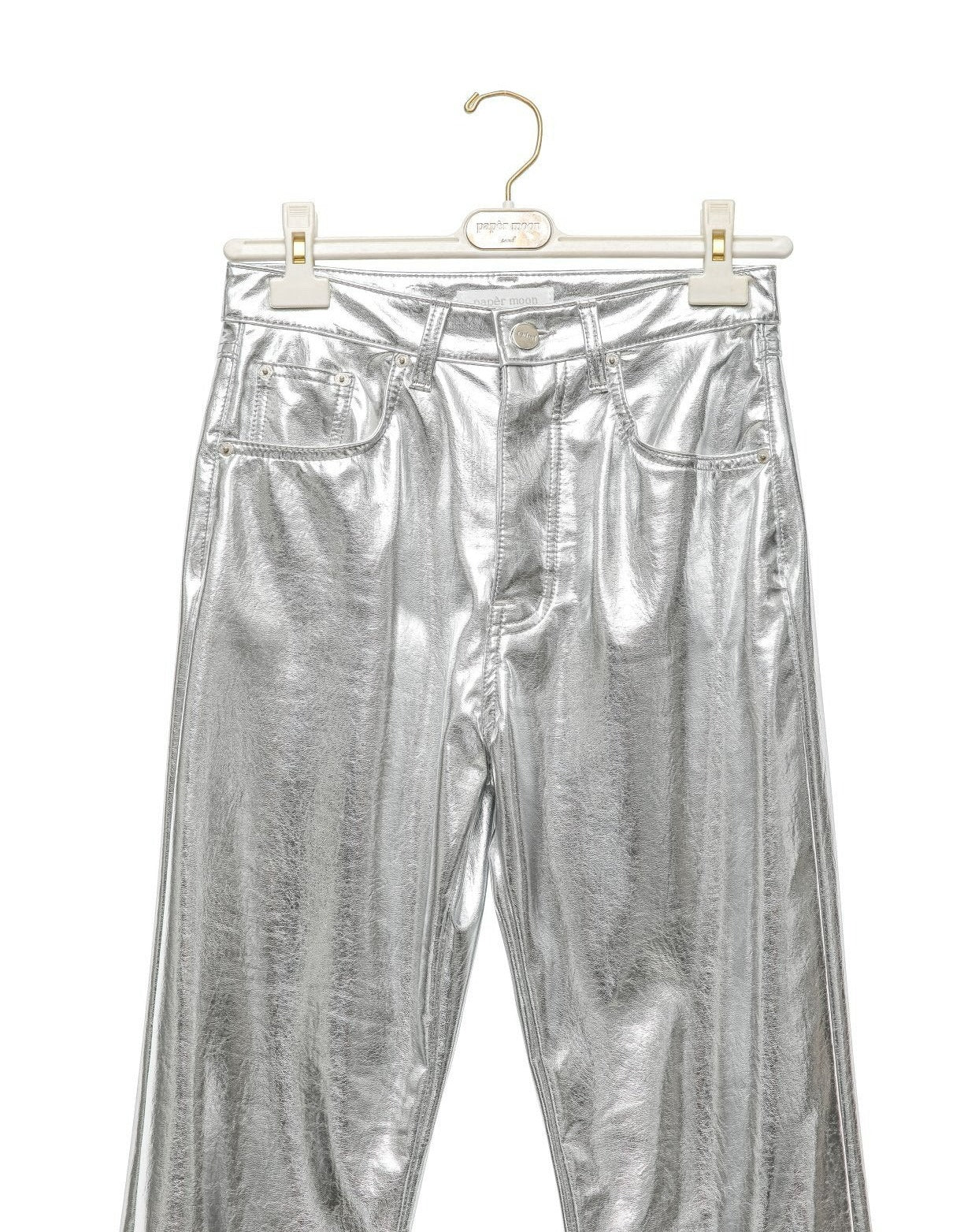 【即納】【PAPERMOON ペーパームーン】AW / Patent Vegan Leather Coated Straight Pants