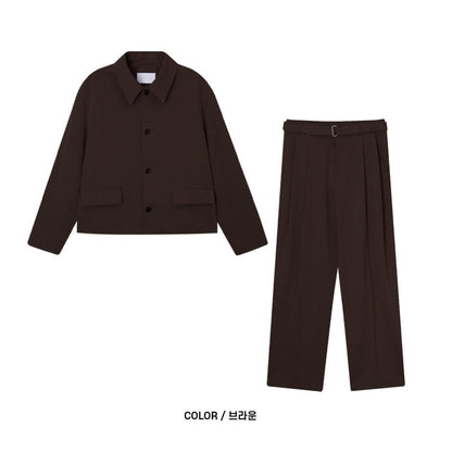 Rich Cropped Jacket Set