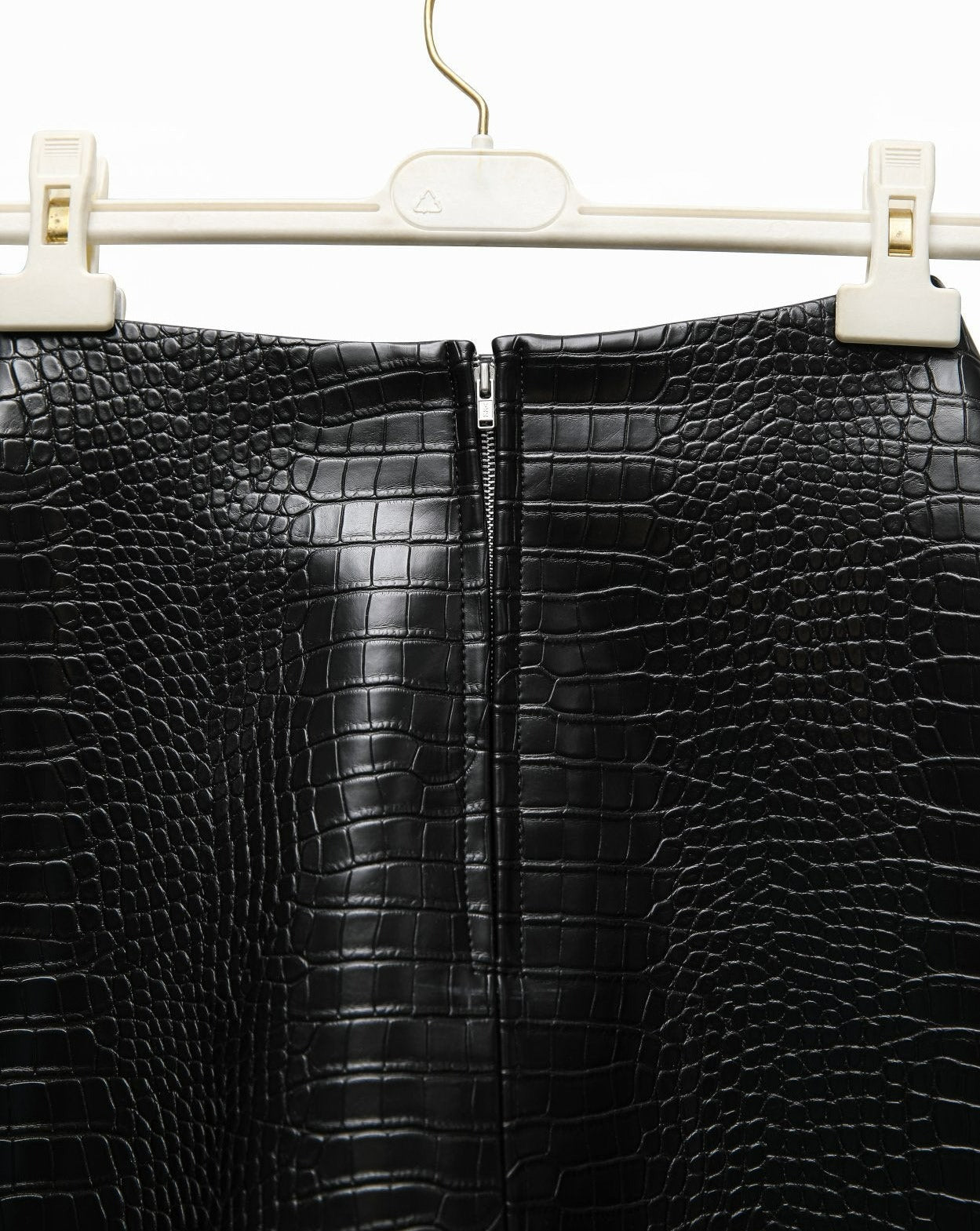 [PAPERMOON] AW / Croco Leather Midi Flared Skirt