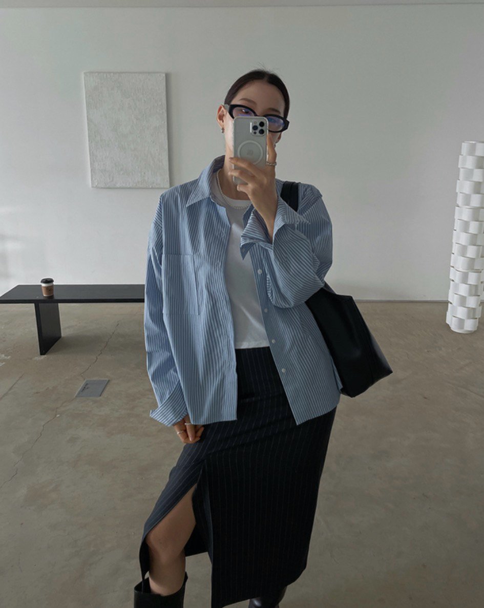 Fine Stripe Relaxed Shirt