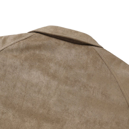 Folk Collar Suede Jacket