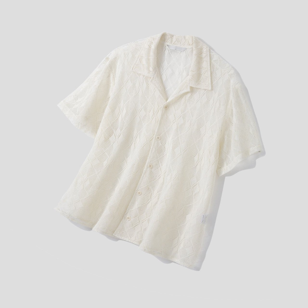 Argyle Punching Lace Shirt