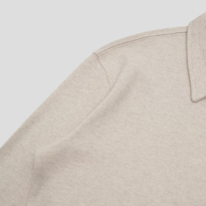 Angora Button Collar Henley Knit Tee