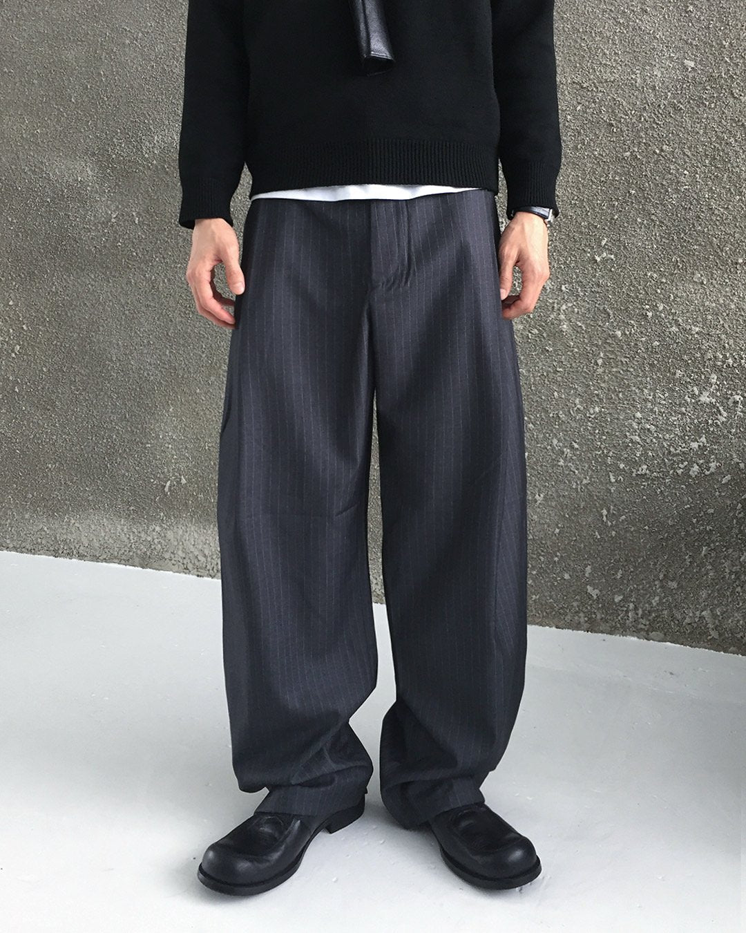 Zegna One-Tuck Curved Slacks