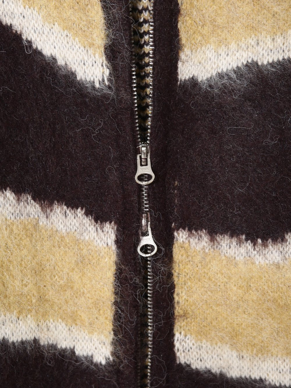 Wave Stripe Zip-Up Knit