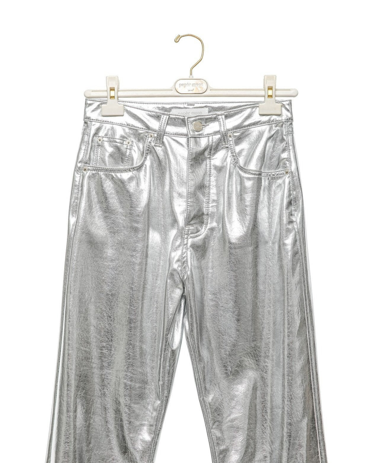 【즉납】【PAPERMOON 페이퍼 문】AW / Patent Vegan Leather Coated Straight Pants